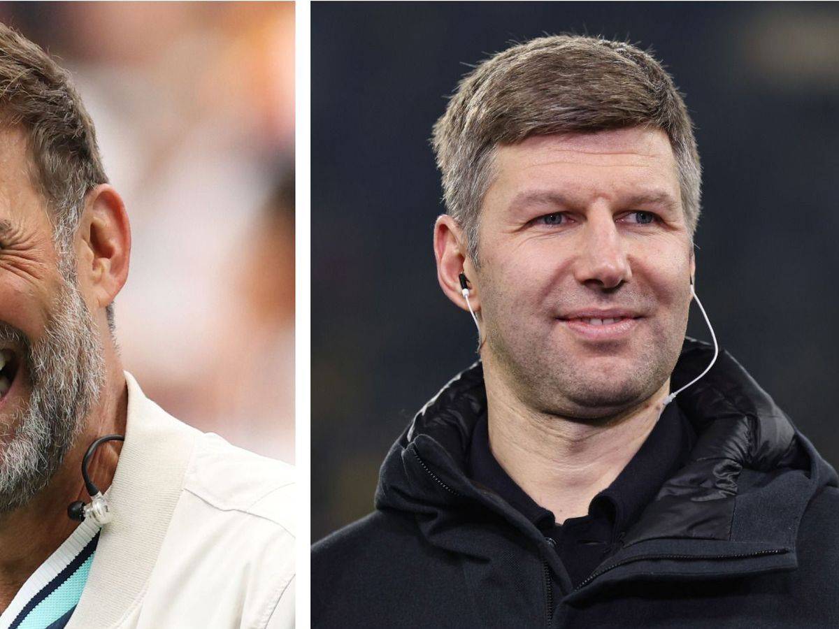 Thomas Hitzlsperger (rechts) empfahl dem DFB, sich auch Gedanken über andere Bundestrainer-Kandidaten als Jürgen Klopp zu machen. (Bild: Getty Images / Alexander Hassenstein / Christof Koepsel (Collage))