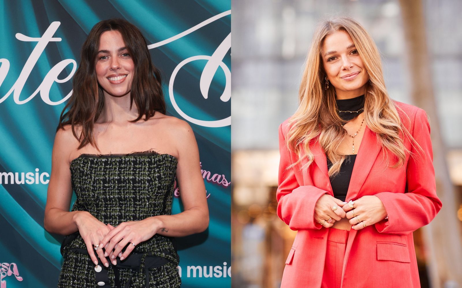 Seit Mitte April hosten Vanessa Mai (links) und Lola Weippert ihren gemeinsamen Podcast „Schön laut“. (Bild: Getty Images / Jeremy Moeller / Sebastian Reuter (Fotomontage))