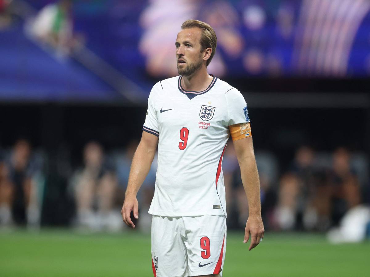 Beim WM-Spiel steht Harry Kane für England auf dem Platz.