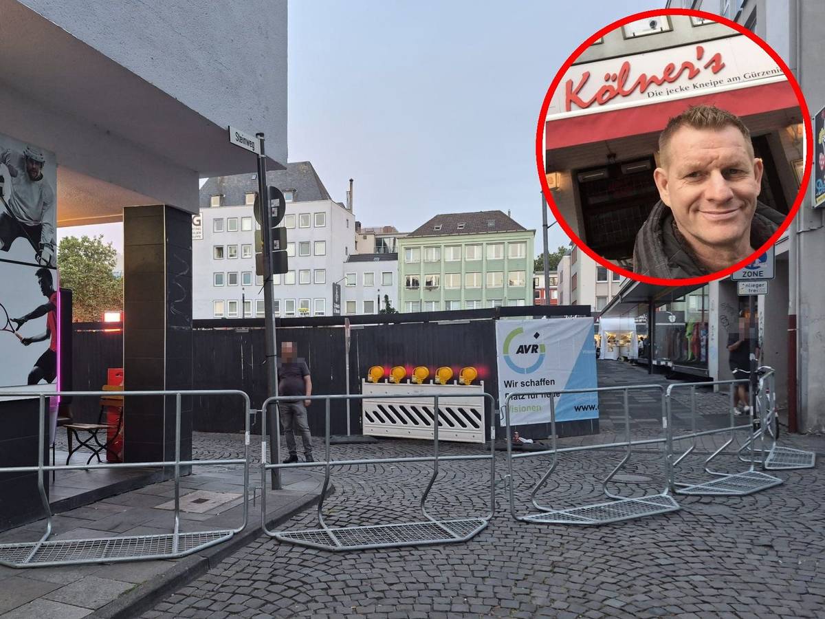 Hennes Schultz vom Kölner's – seine Kneipe wurde am Freitagabend quasi eingezäunt.
