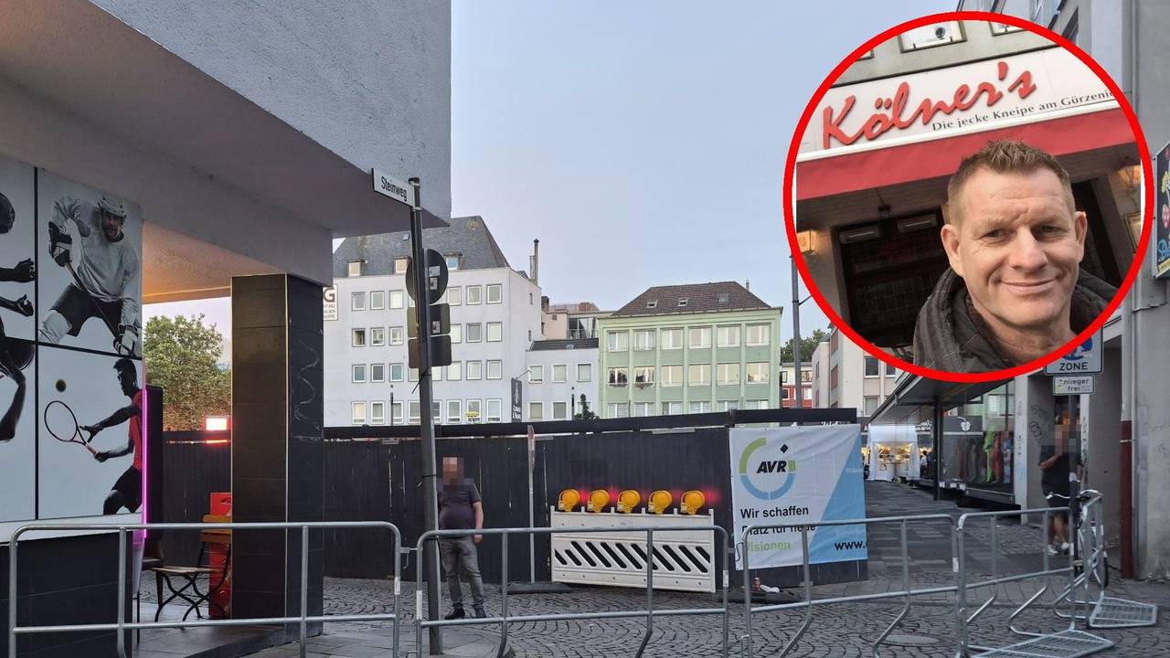 Hennes Schultz vom Kölner's – seine Kneipe wurde am Freitagabend quasi eingezäunt.