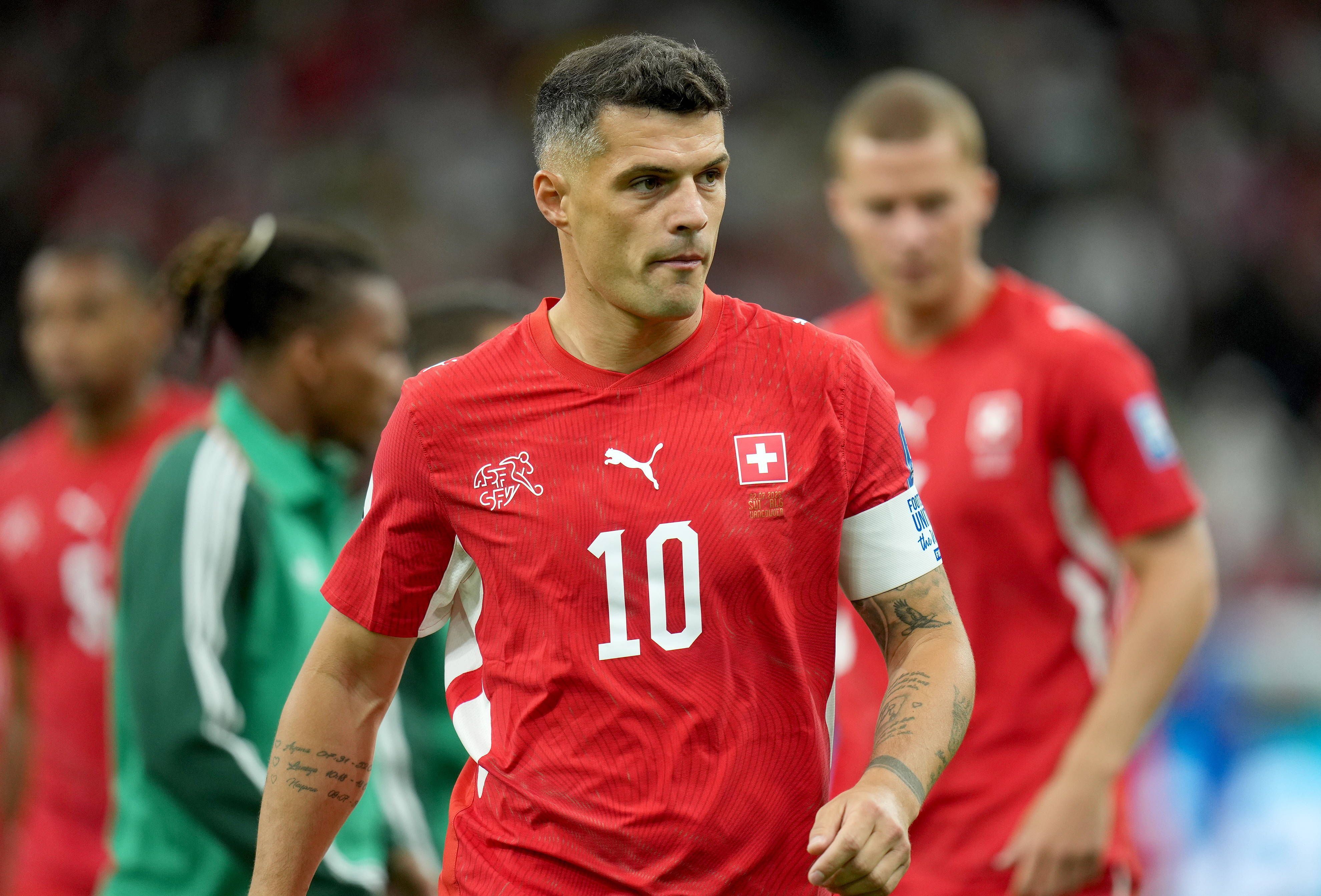 Beim WM-Spiel der Schweiz steht Granit Xhaka auf dem Platz.