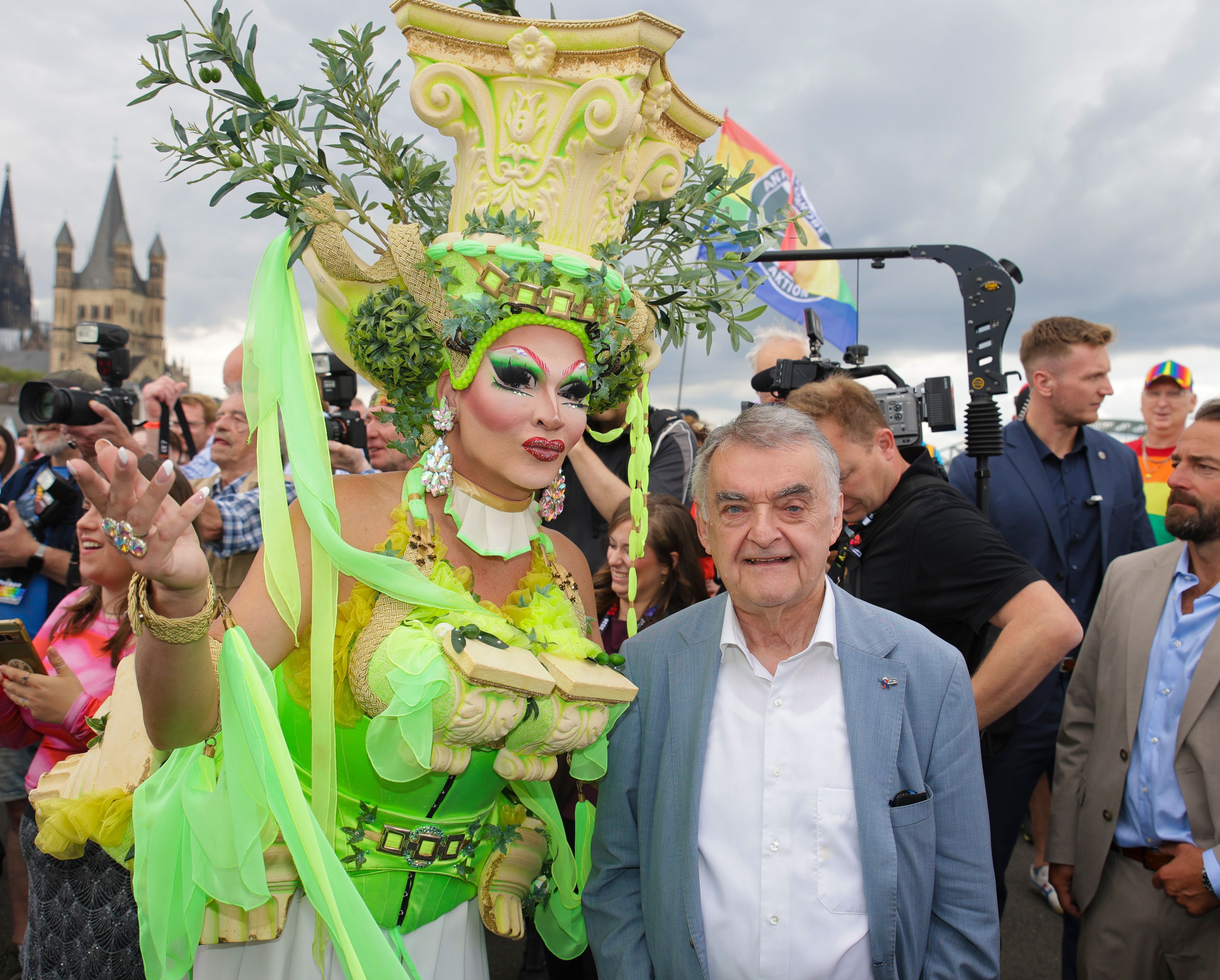 NRW-Innenminister Herbert Reul beim CSD 2026 in Köln.