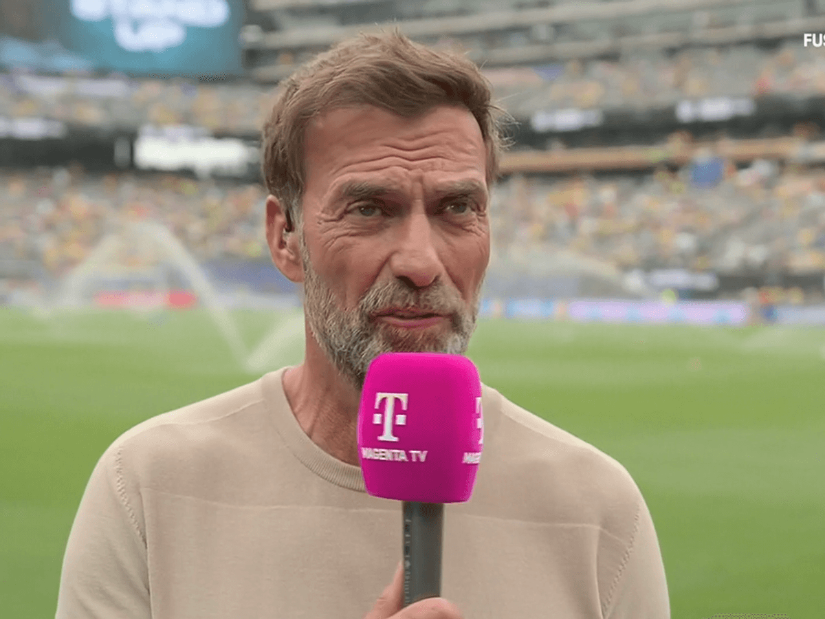 Jürgen Klopp war auch am Sonntag wieder für MagentaTV bei der WM im Einsatz.