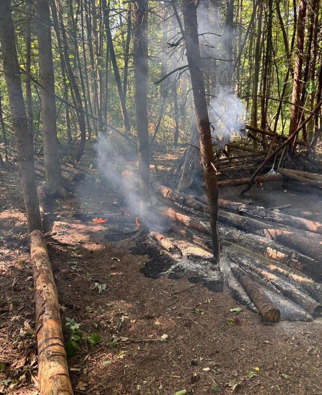In Pulheim-Sinnersdorf stand ein Feld in Flammen.