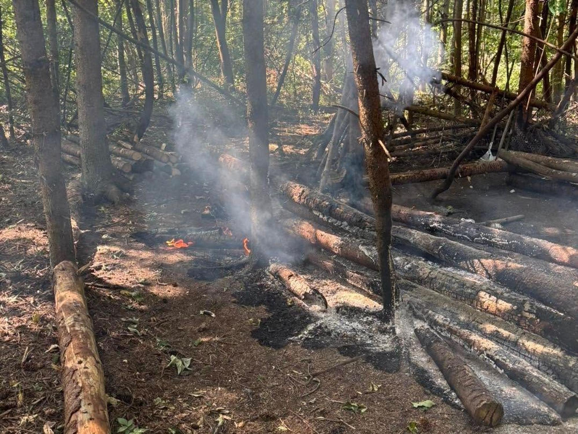 In Pulheim-Sinnersdorf stand ein Feld in Flammen.