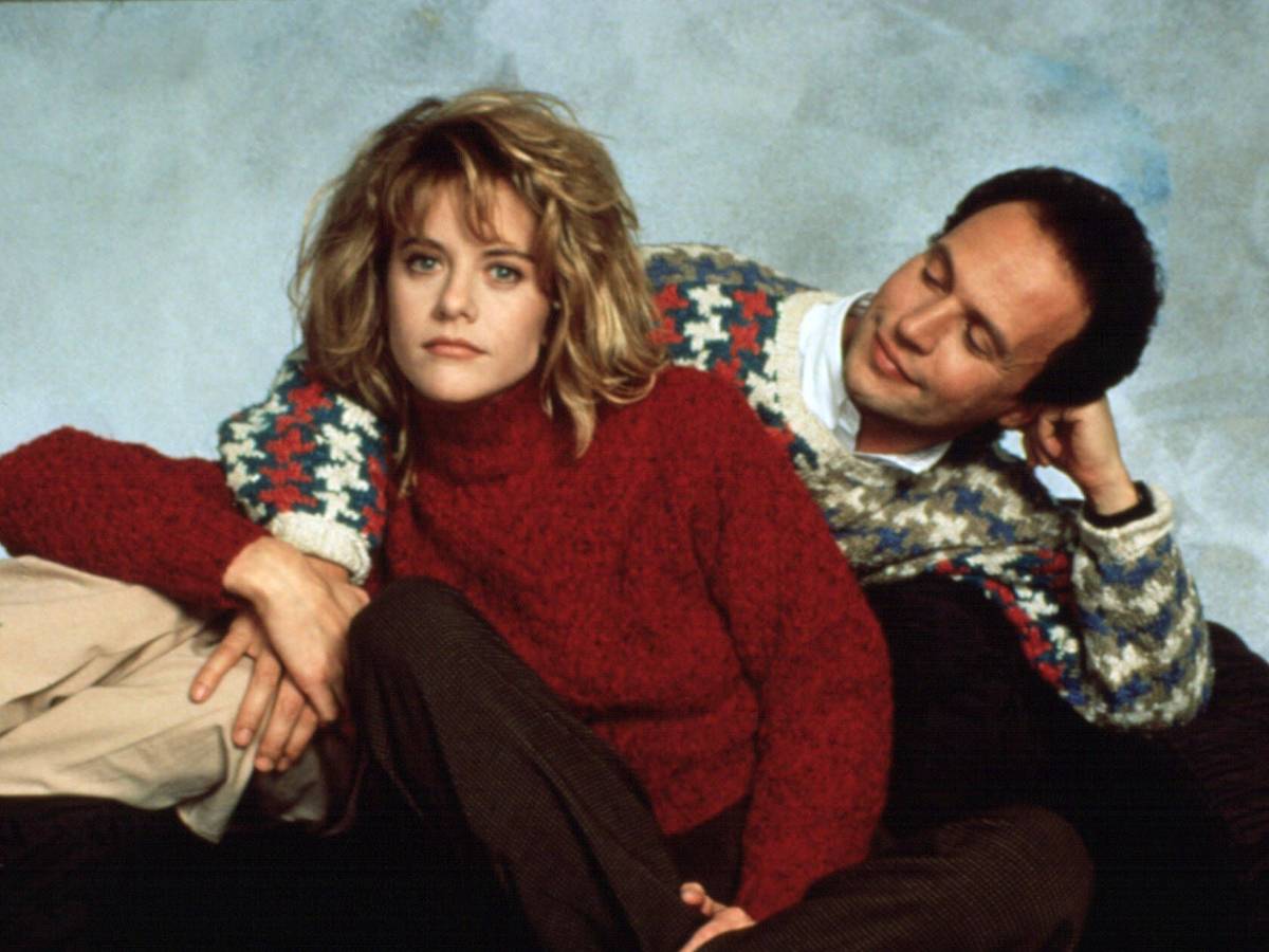 Meg Ryan und Billy Crystal posieren.