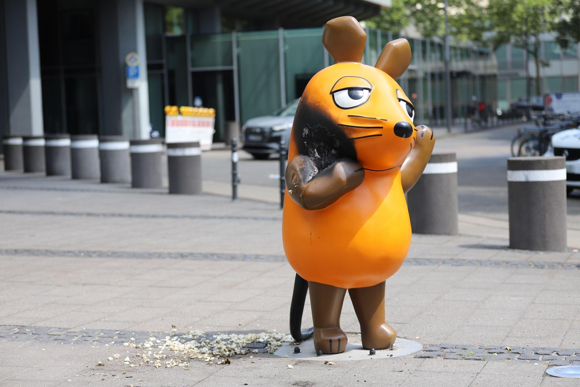 So sah die Maus am Morgen nach dem Brandanschlag aus. Sie wurde später repariert. (Archivbild)