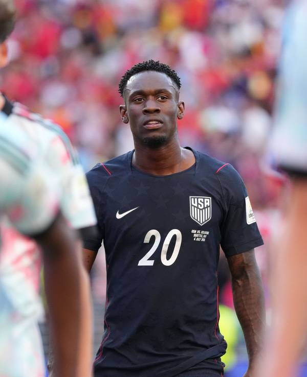 Folarin Balogun beim Spiel gegen Belgien.