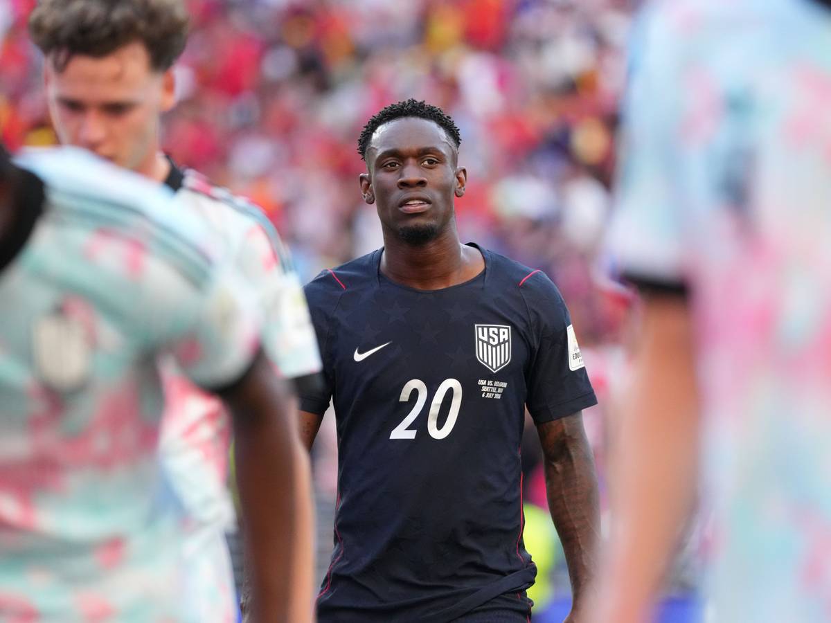Folarin Balogun beim Spiel gegen Belgien.