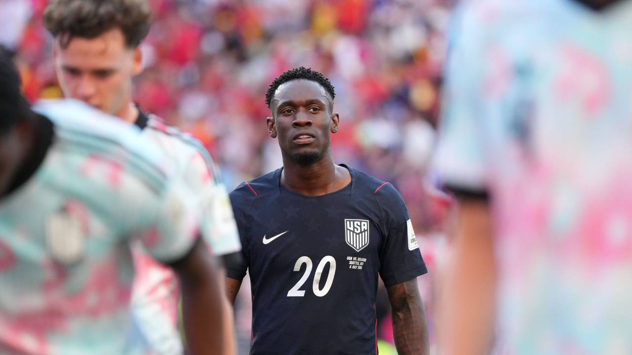 Folarin Balogun beim Spiel gegen Belgien.