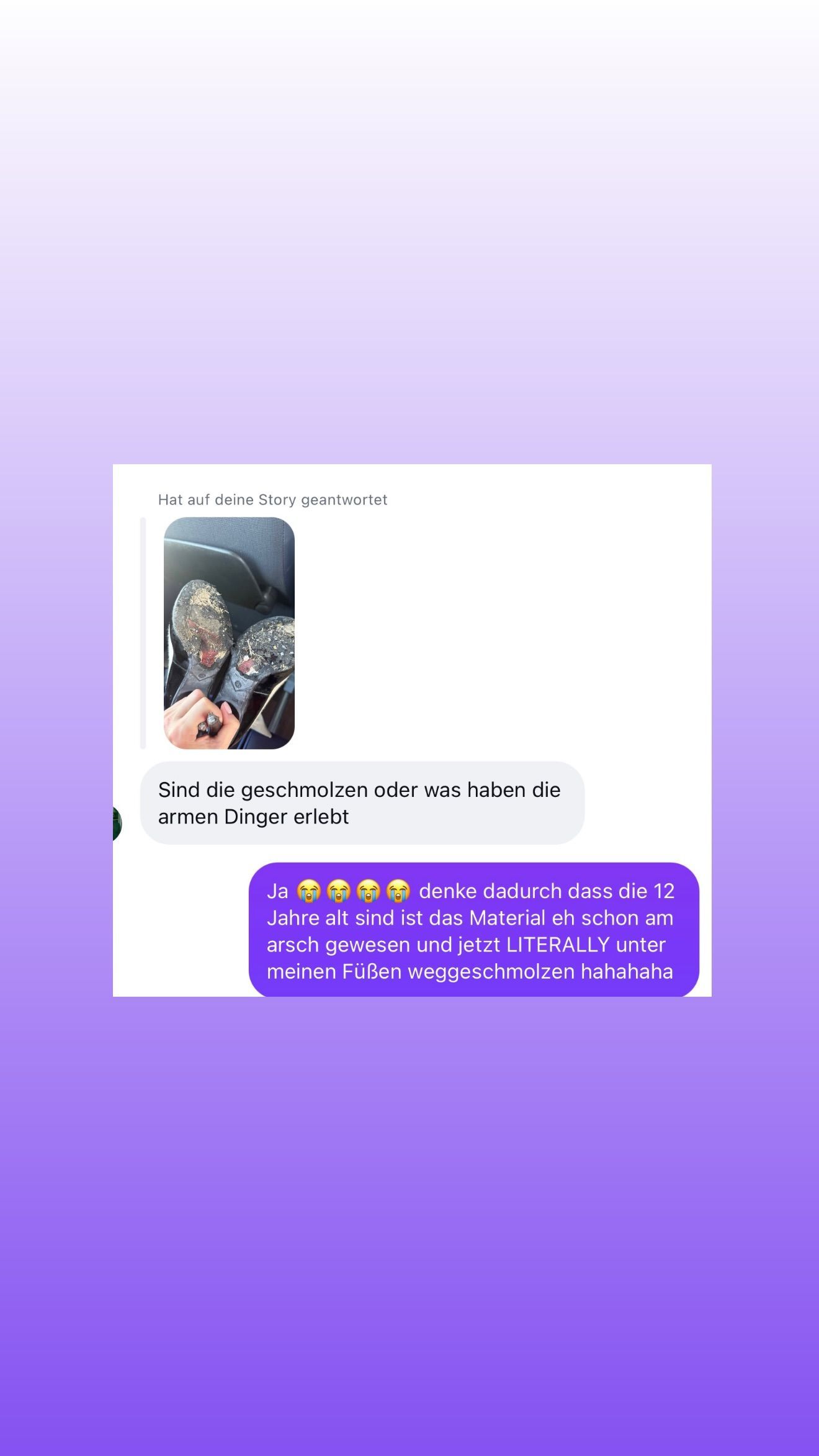 Bei Instagram zeigte Laura Abla die geschmolzene Sohle ihrer High Heels.