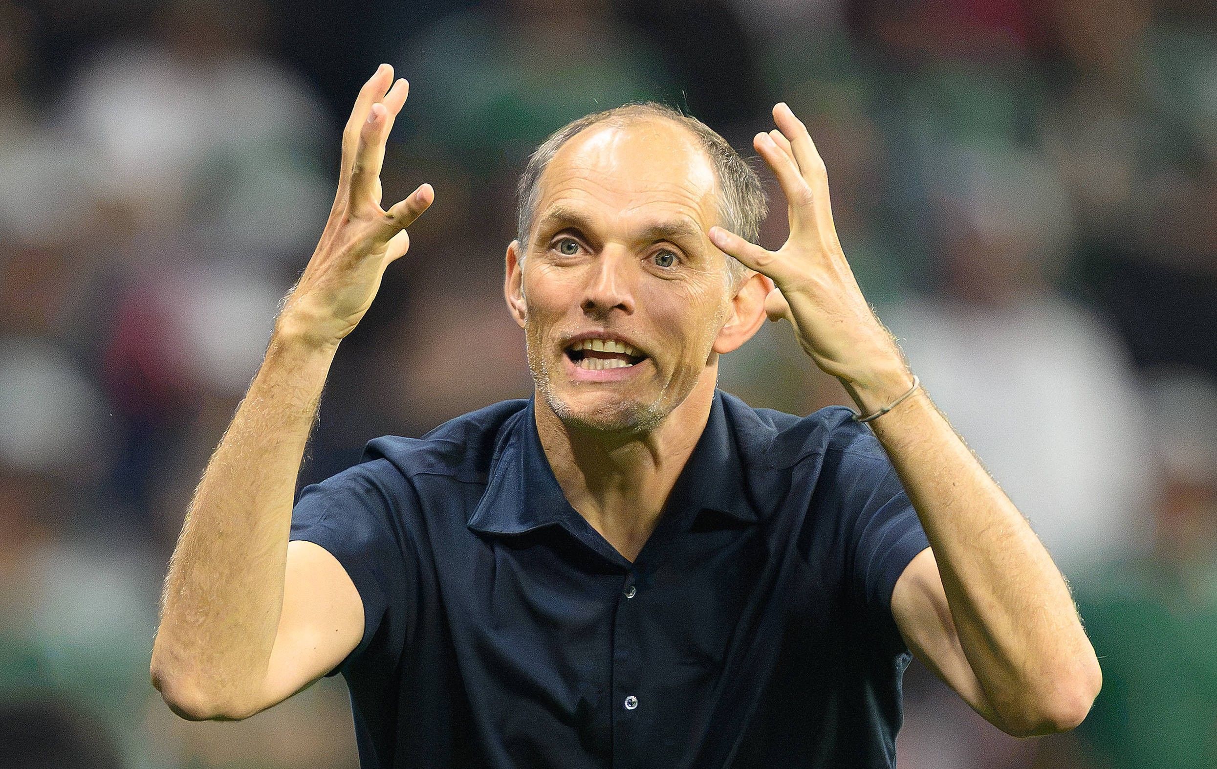 Thomas Tuchel gestikuliert.