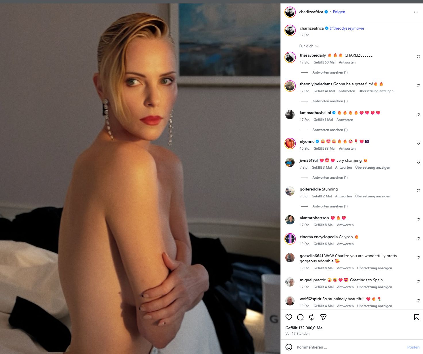 Dieses Foto postete Charlize Theron auf Instagram.