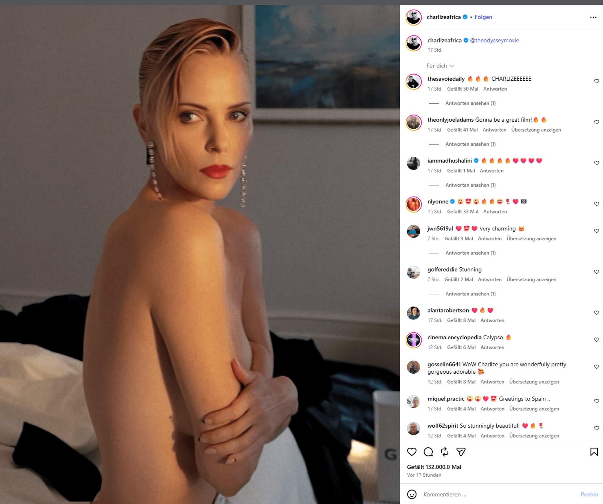 Dieses Foto postete Charlize Theron auf Instagram.