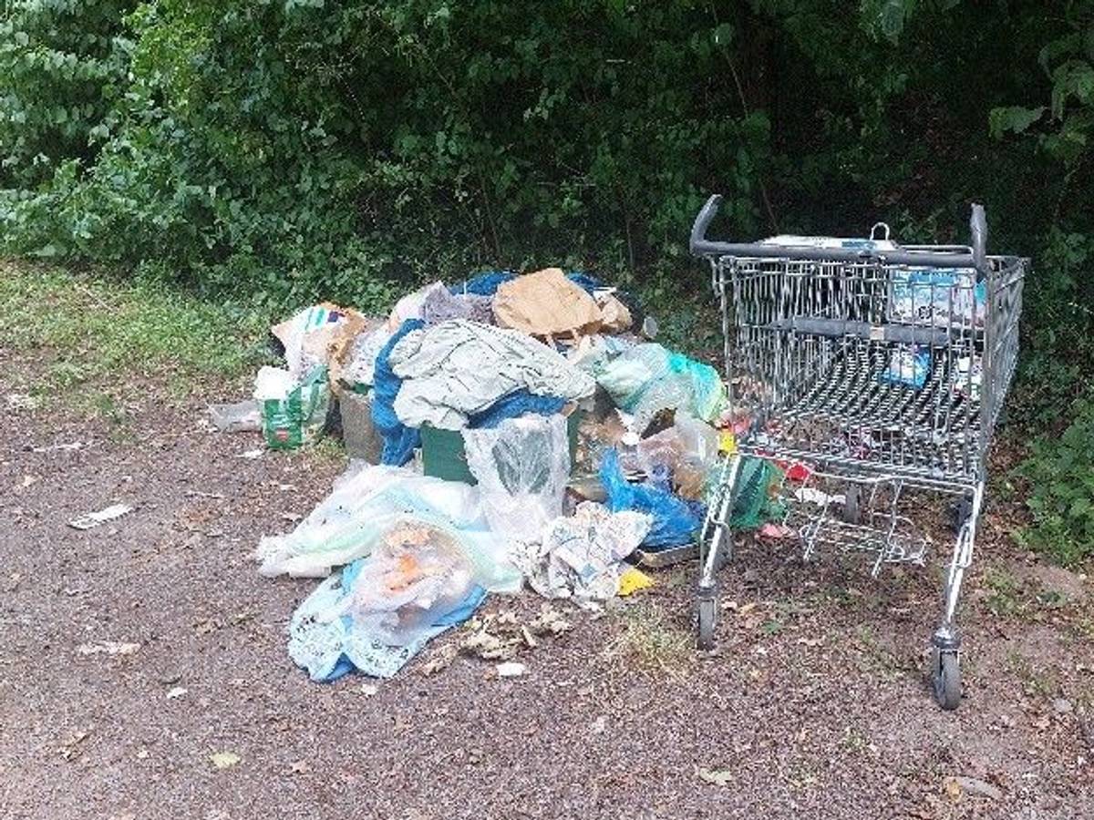 Der Höhenfelder See im Juli 2026: Kaum weggeräumt, türmt sich der Unrat erneut auf dem Rundweg.
