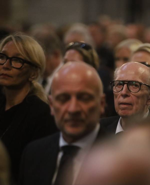 Auch Reiner Calmund nahm bei de rTrauerfeier in St. Apostel für Günter Pütz teil. Er ist in der vergangenen Woche im Alter von 75 Jahren verstorben.
