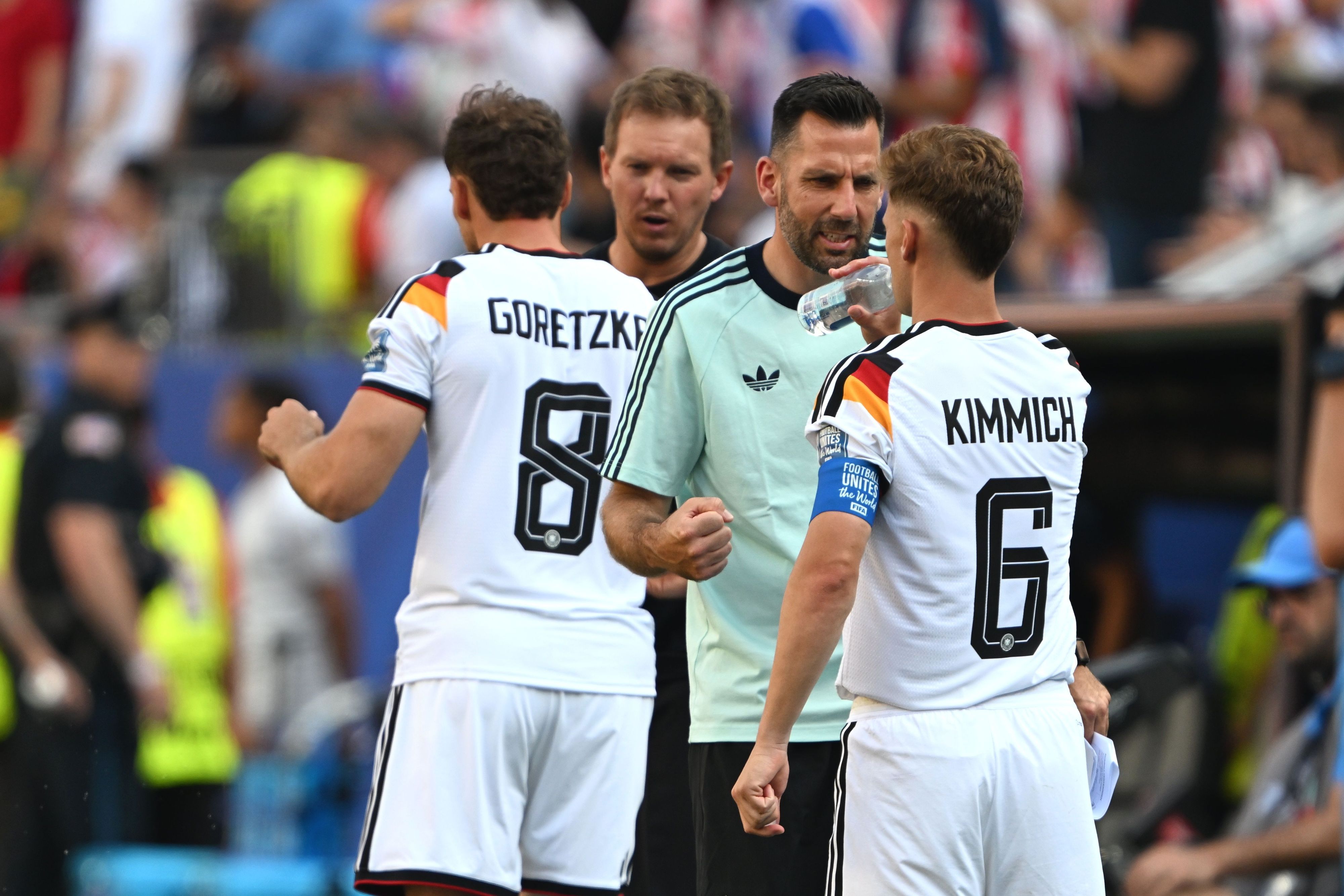 Die Spieler der deutschen Nationalmannschaft bei der WM in den USA.