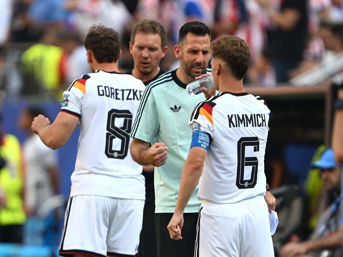 Die Spieler der deutschen Nationalmannschaft bei der WM in den USA.