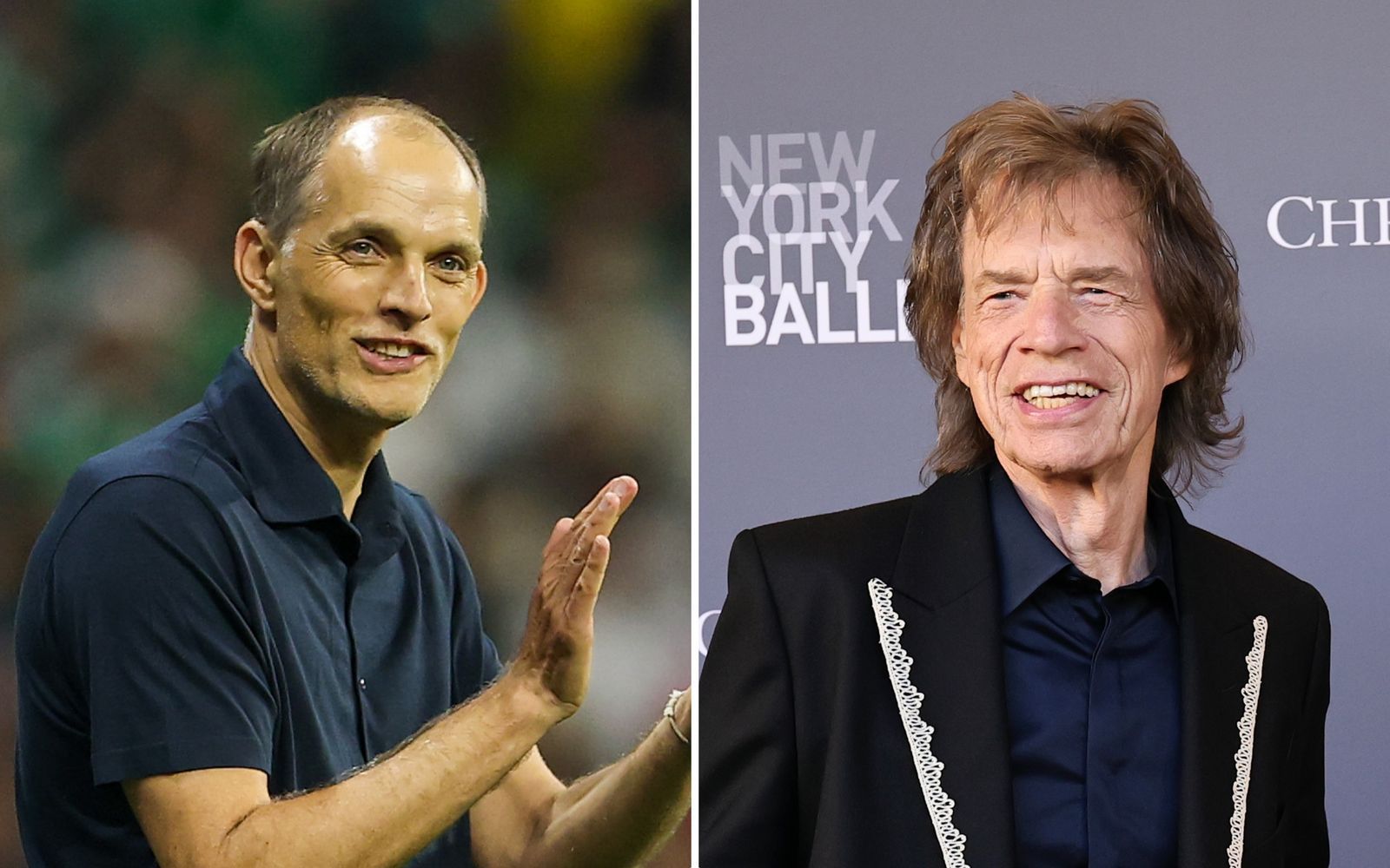 Mick Jagger (rechts) schätzt die Arbeit des englischen Nationaltrainers Thomas Tuchel. (Bild: Getty Images / Francois Nel / Theo Wargo)