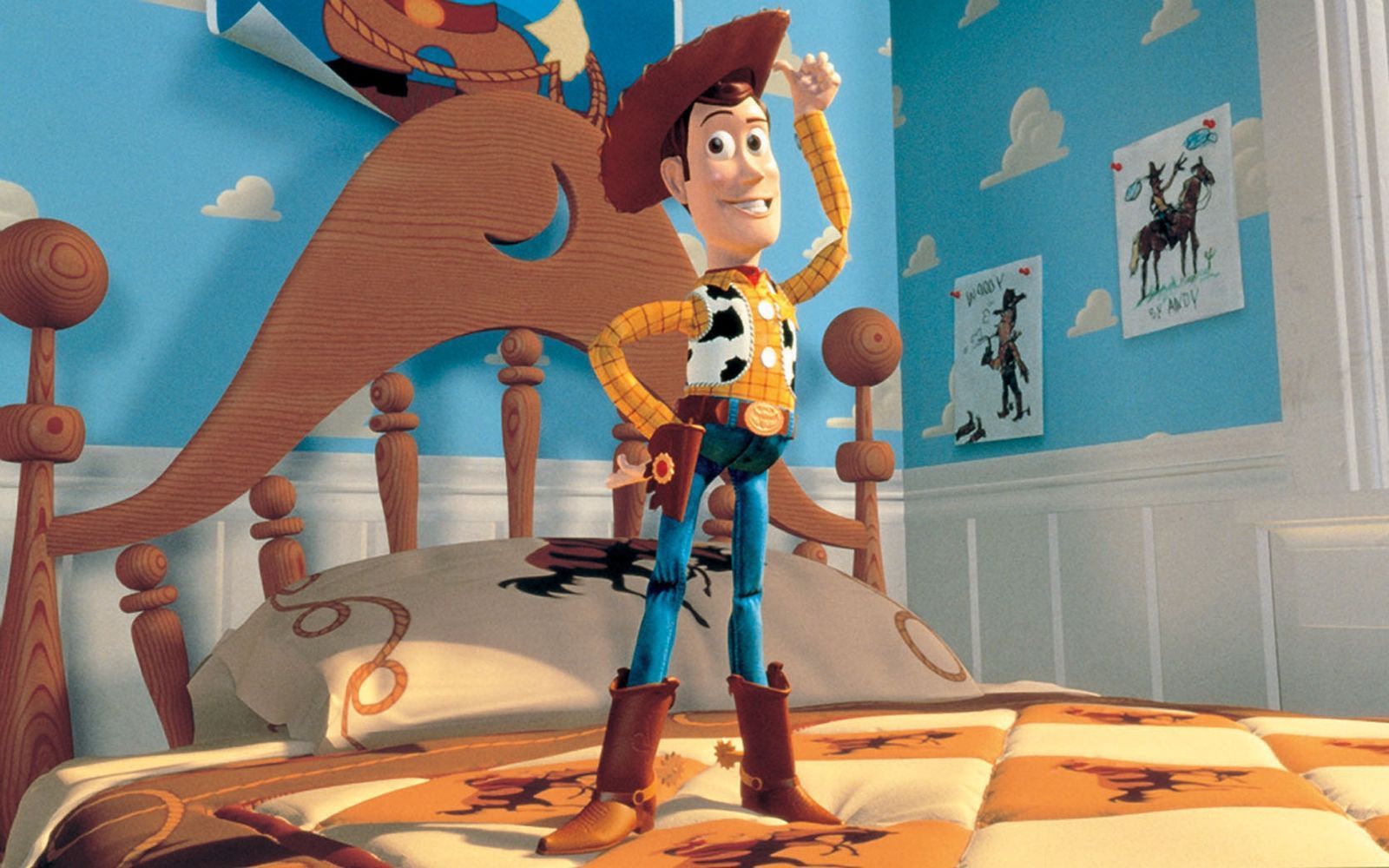 Seinen größten Erfolg in Sachen Einspielergebnis erzielte Tom Hanks in einem Film, in dem er gar nicht zu sehen war: Im Animationsklassiker „Toy Story“ von 1995 lieh er als Synchronsprecher Hauptfigur Woody die Stimme - natürlich nur in der englischen Original-Version. Auch in den drei Fortsetzungen hörte man Hanks' markantes Organ. (Bild: Buena Vista)