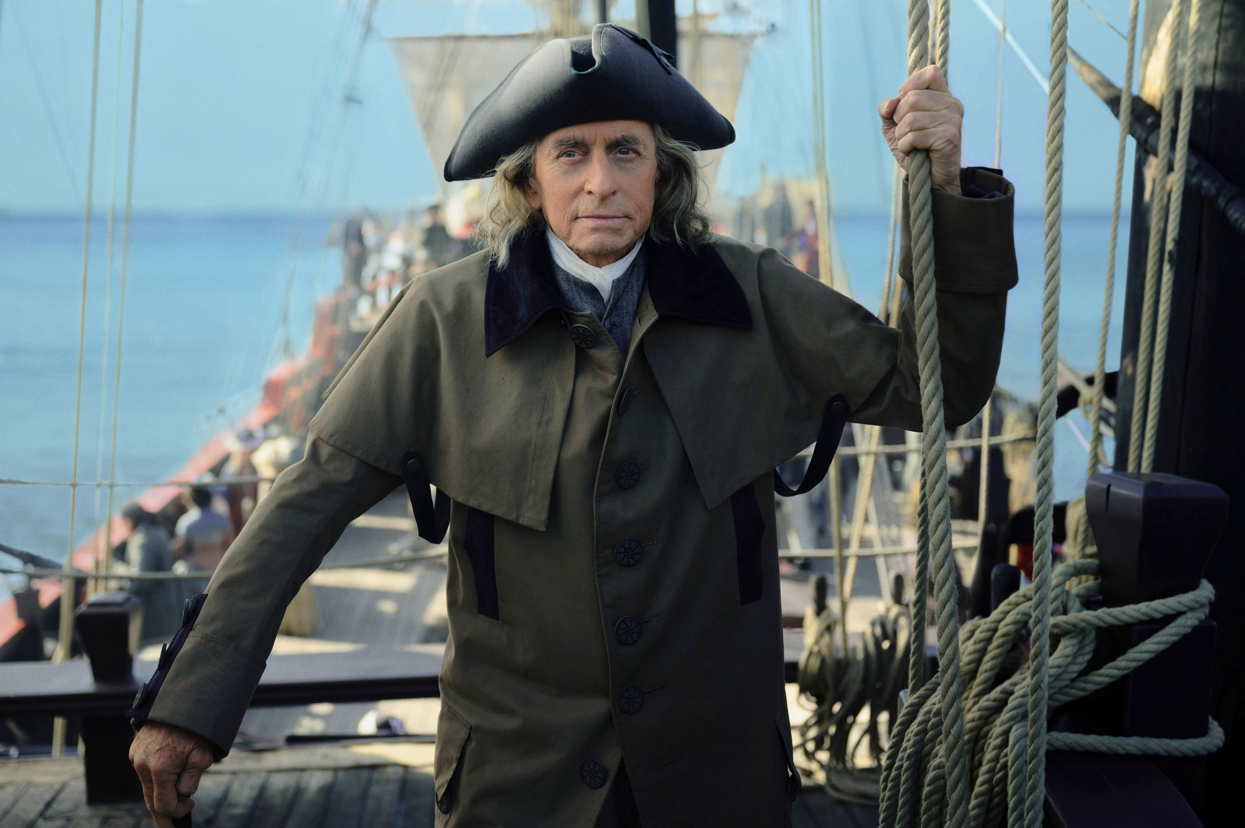 Michael Douglas als Benjamin Franklin.