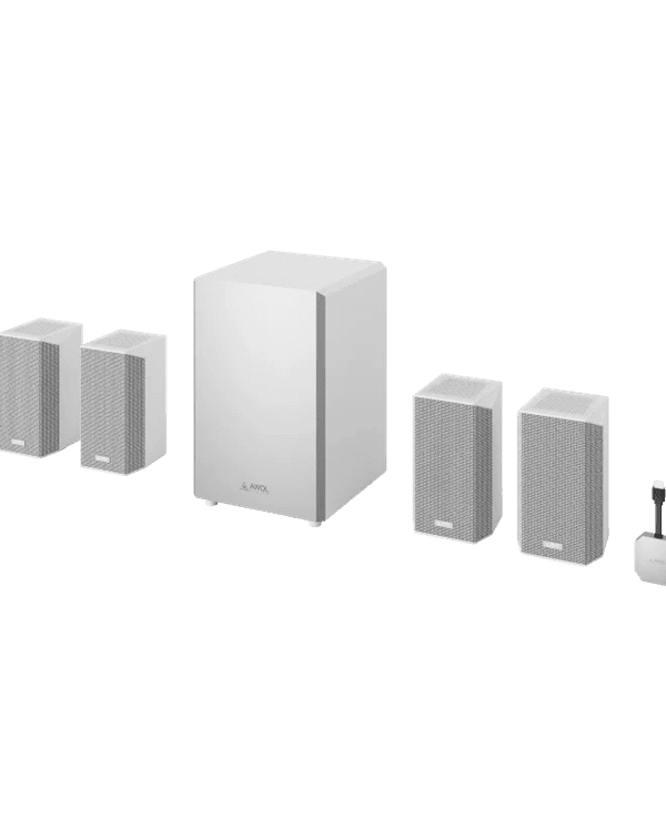 EXPRESS.de verlost ein Premium-Soundsystem von AWOL Vision mit vier Satellitenlautsprechern und einem leistungsstarken Subwoofer.