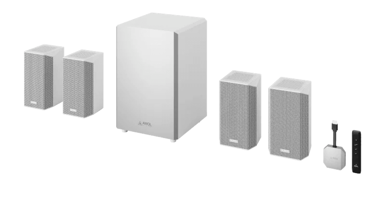 EXPRESS.de verlost ein Premium-Soundsystem von AWOL Vision mit vier Satellitenlautsprechern und einem leistungsstarken Subwoofer.