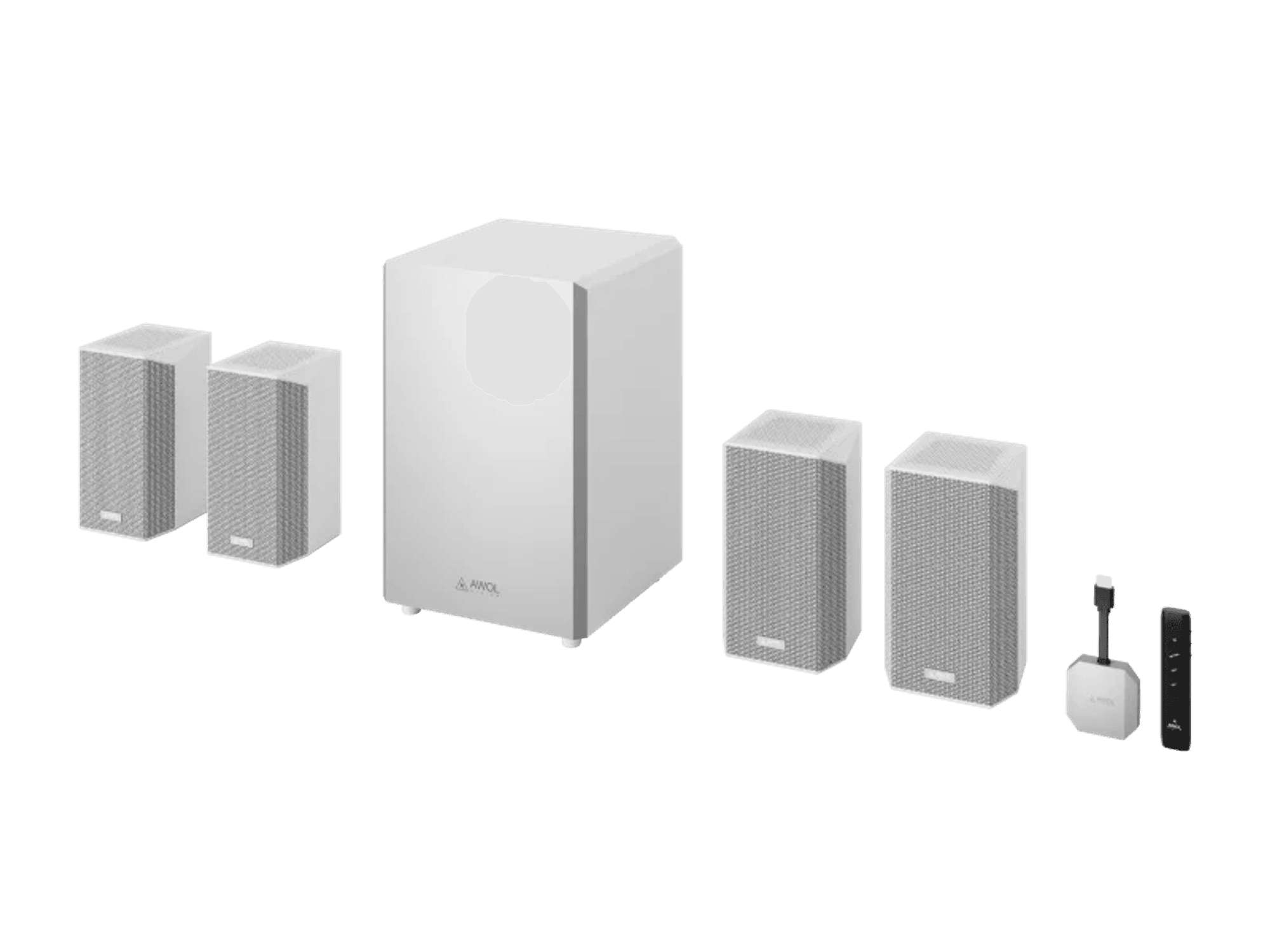 EXPRESS.de verlost ein Premium-Soundsystem von AWOL Vision mit vier Satellitenlautsprechern und einem leistungsstarken Subwoofer.