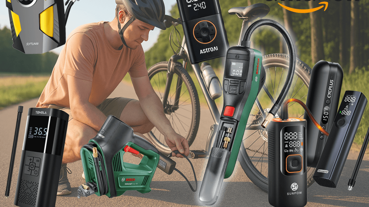 Auf dem Bild werden diverse elektrische Pumpen gezeigt, die bei Amazon vertrieben werden.