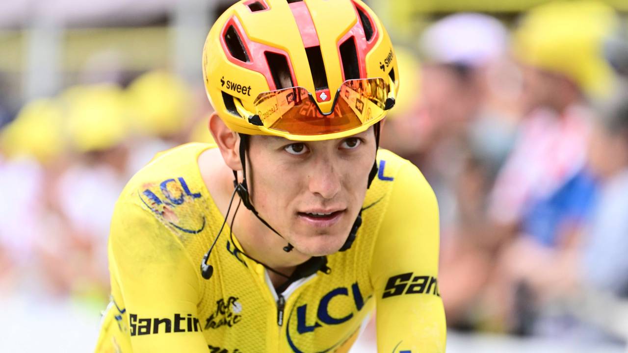 Tour de France: Das Gelbe Trikot bei der Zieldurchfahrt.