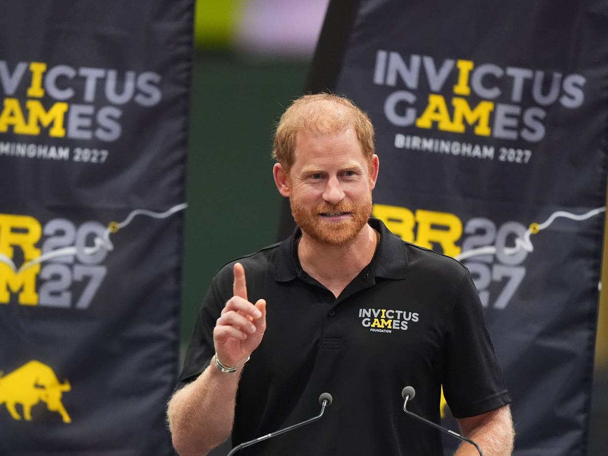 Prinz Harry, Herzog von Sussex, hält eine Rede während eines Besuchs im National Exhibition Centre (NEC) in Birmingham.