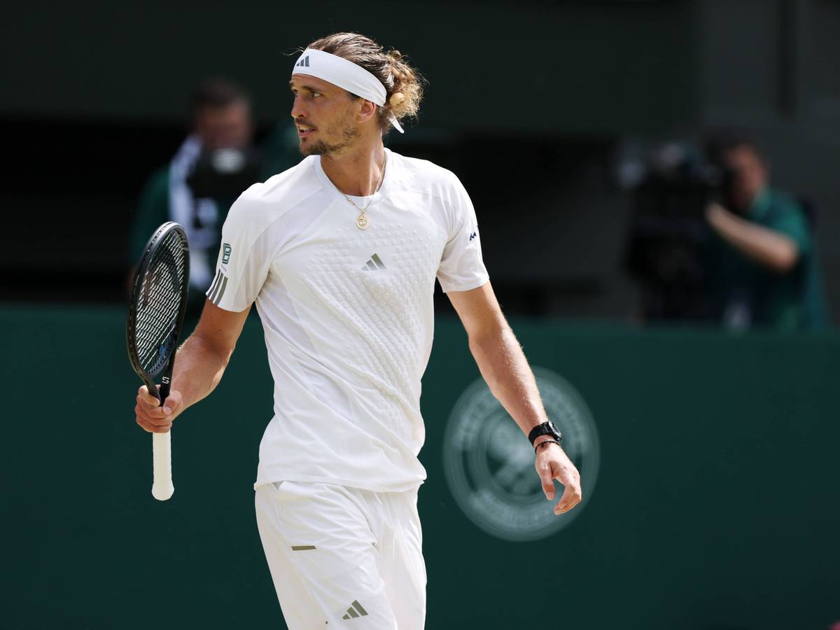 Alexander Zverev jubelt nach einem Punktgewinn.