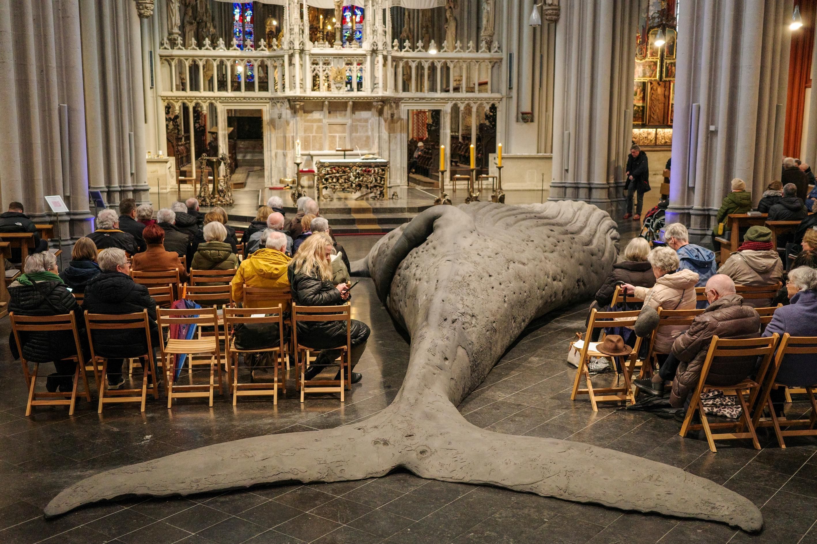 Wal-Skulptur des Bildhauers Gil Shachar