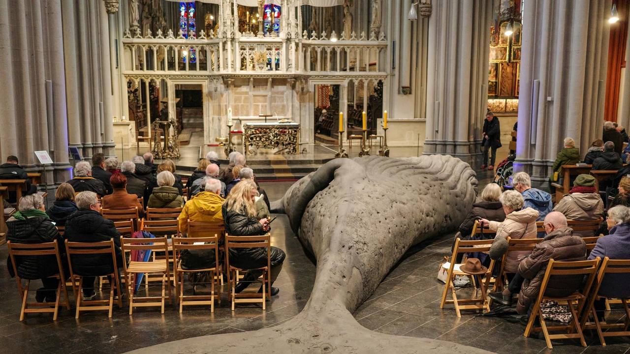 Wal-Skulptur des Bildhauers Gil Shachar