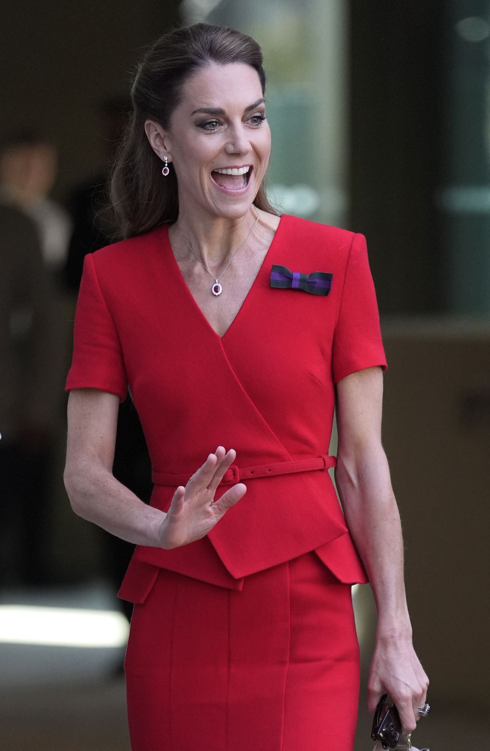 Prinzessin Kate lacht in Wimbledon.