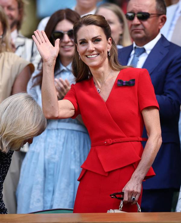 Prinzessin Kate neben der neunmaligen Wimbledon-Gewinnerin im Einzel, Martina Navratilova.