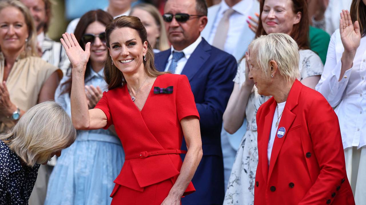 Prinzessin Kate neben der neunmaligen Wimbledon-Gewinnerin im Einzel, Martina Navratilova.