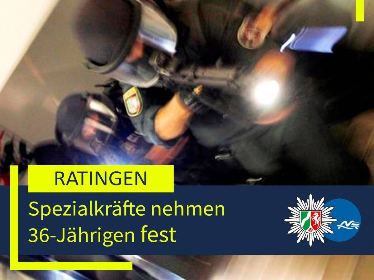 Spezialkräfte der Polizei nahmen einen Mann in Ratingen fest.