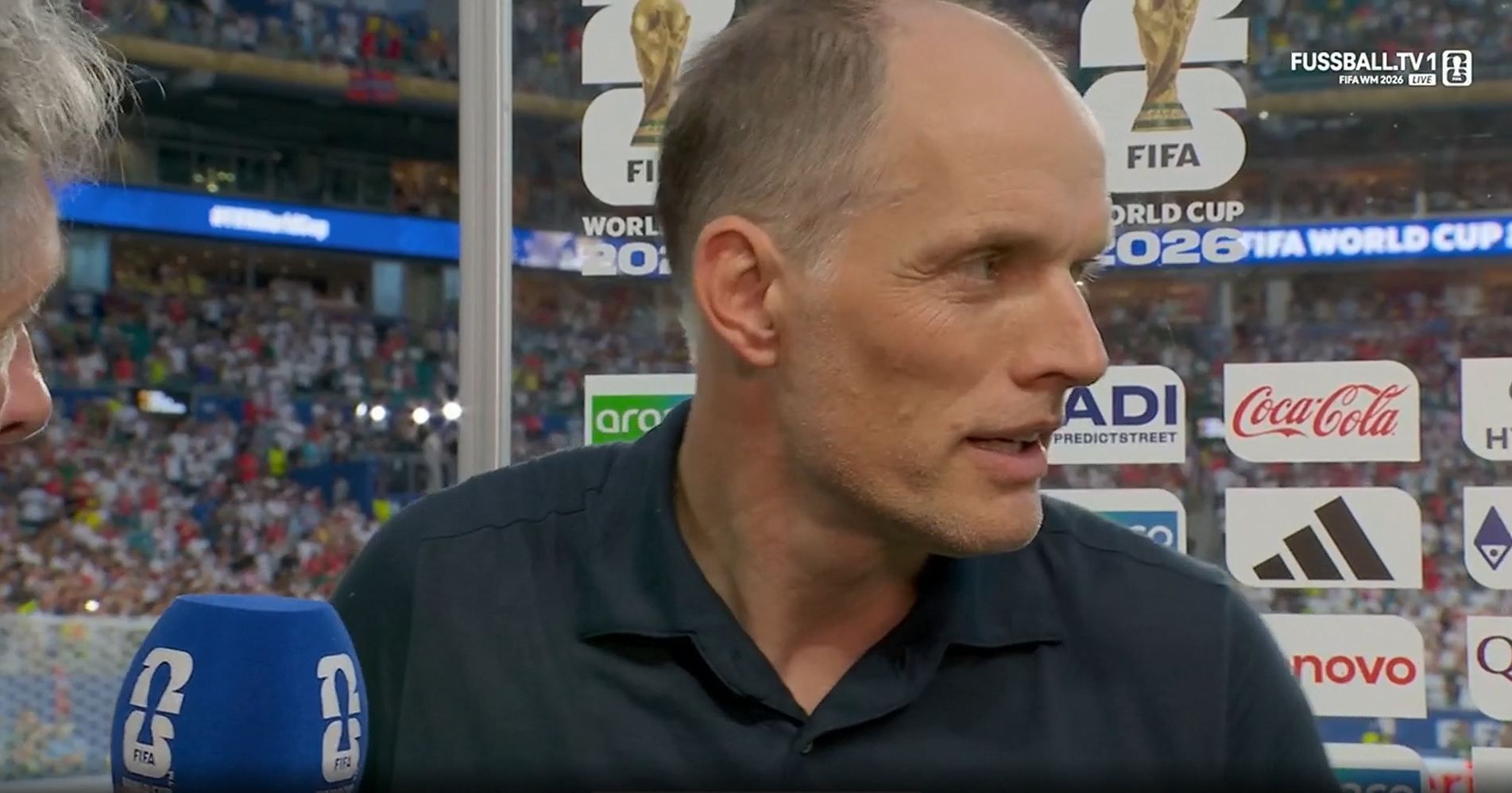 TV-Interview mit England-Trainer Thomas Tuchel.