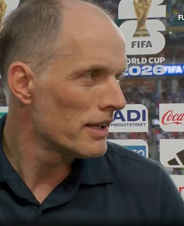 TV-Interview bei der WM 2026 mit Thomas Tuchel.