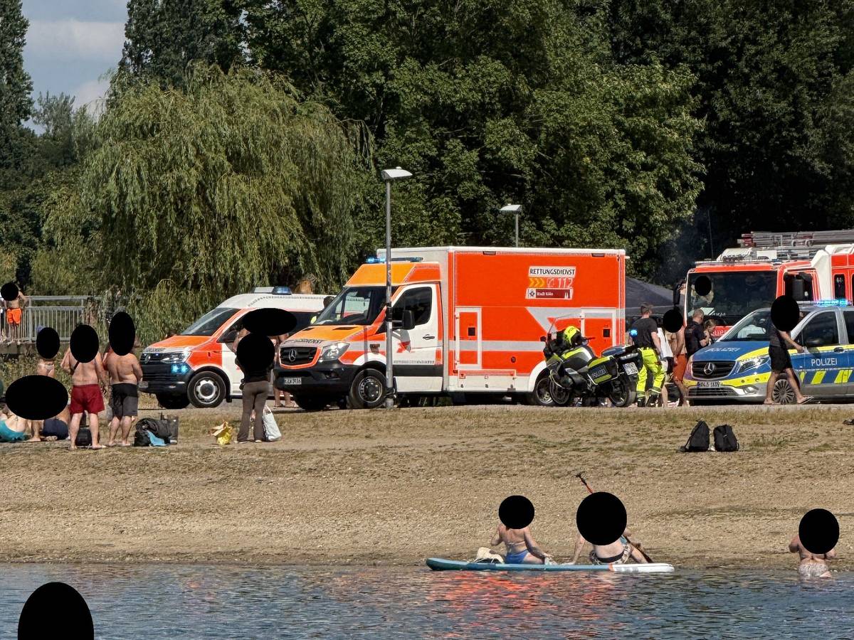 Einsatz am Fühlinger See. Zum Glück ging alles gut aus.