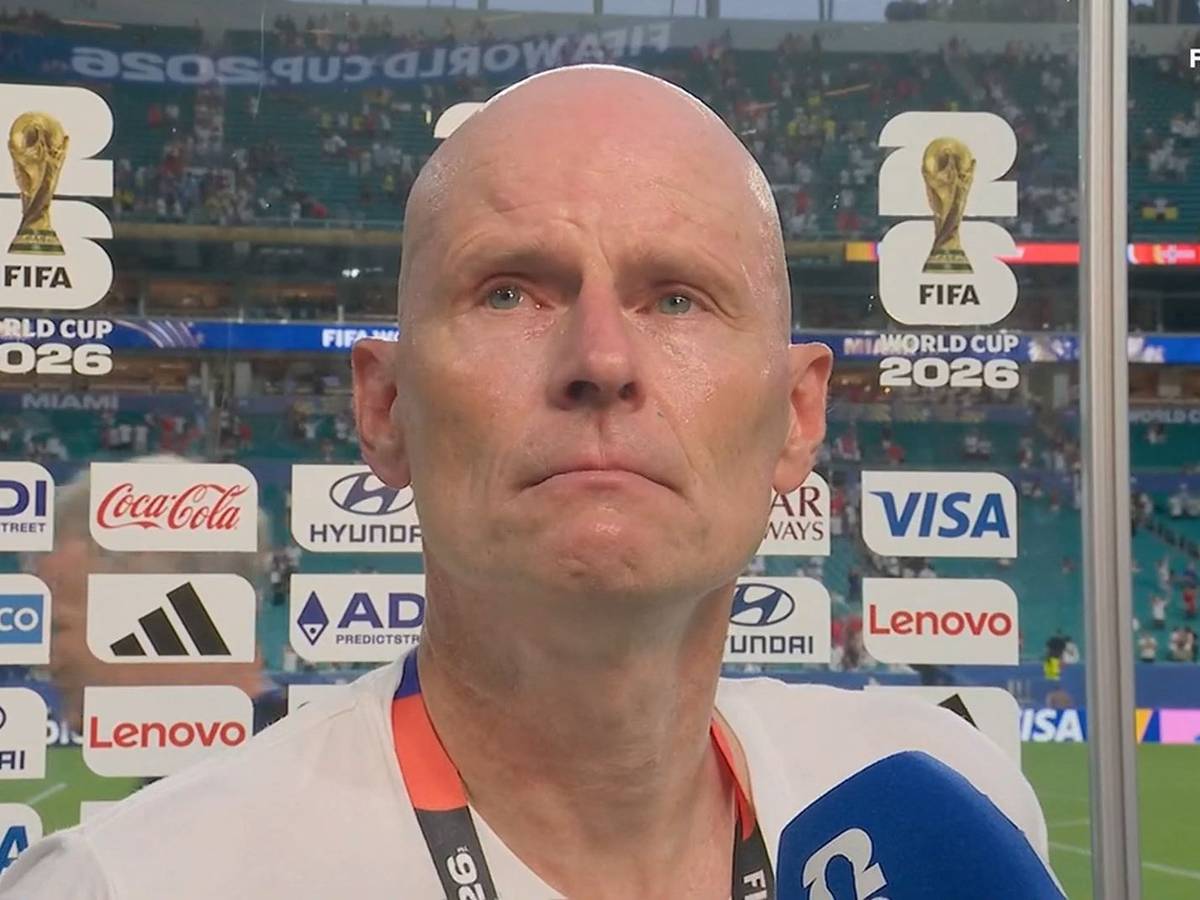Stale Solbakken im TV-Interview.