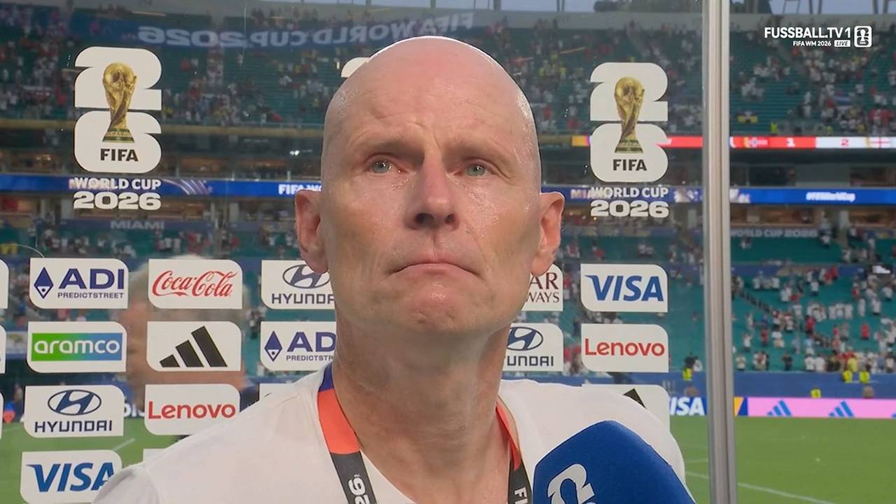 Stale Solbakken im TV-Interview.