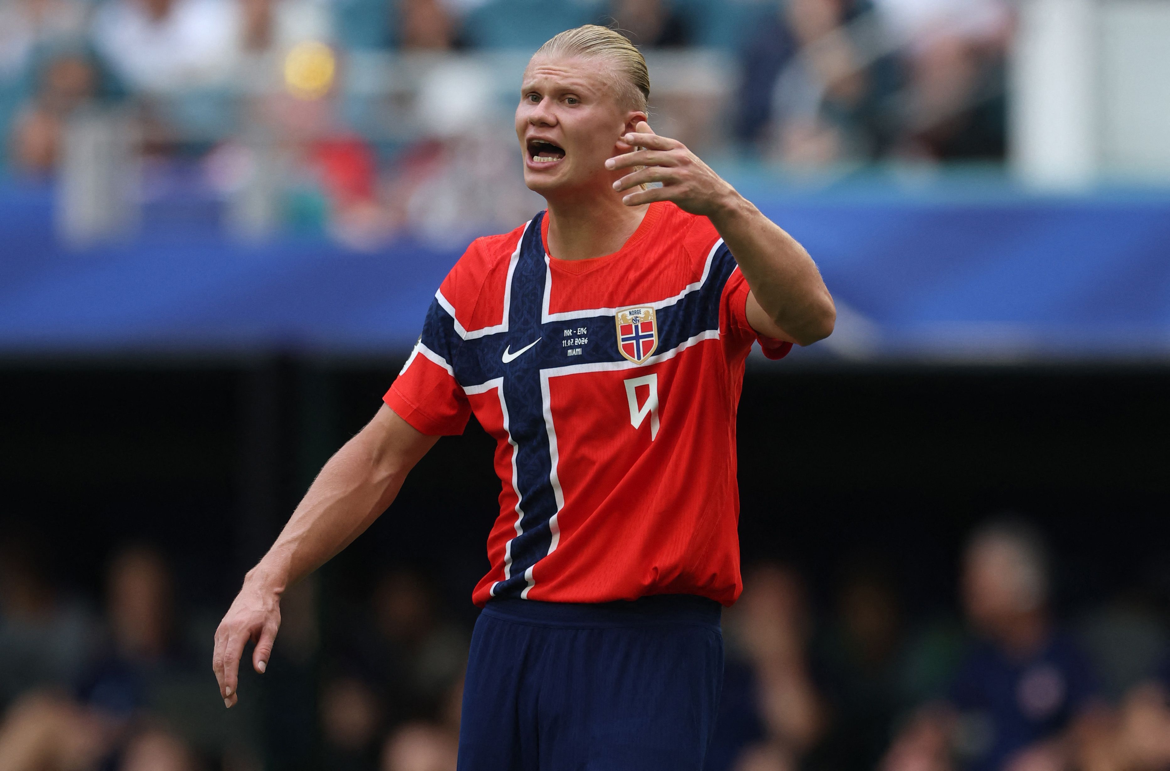 Erling Haaland ist aufgebracht: Im WM-Viertelfinale war für Norwegen gegen England Schluss.