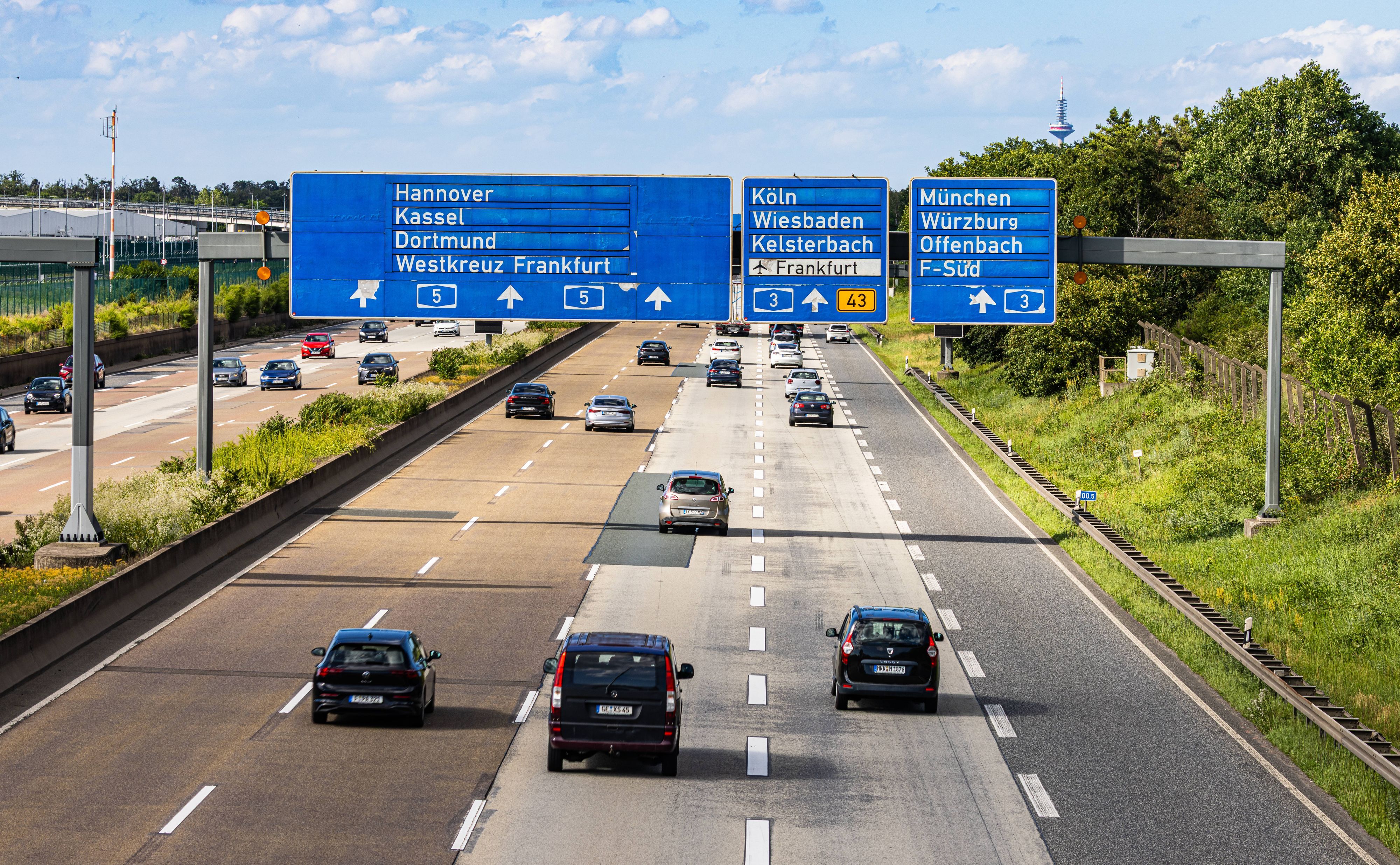 Nach einem Unfall auf der A3 bei Frankfurt mussten Feuerwehrleute lebende Fische von der Fahrbahn retten (Symbolbild).