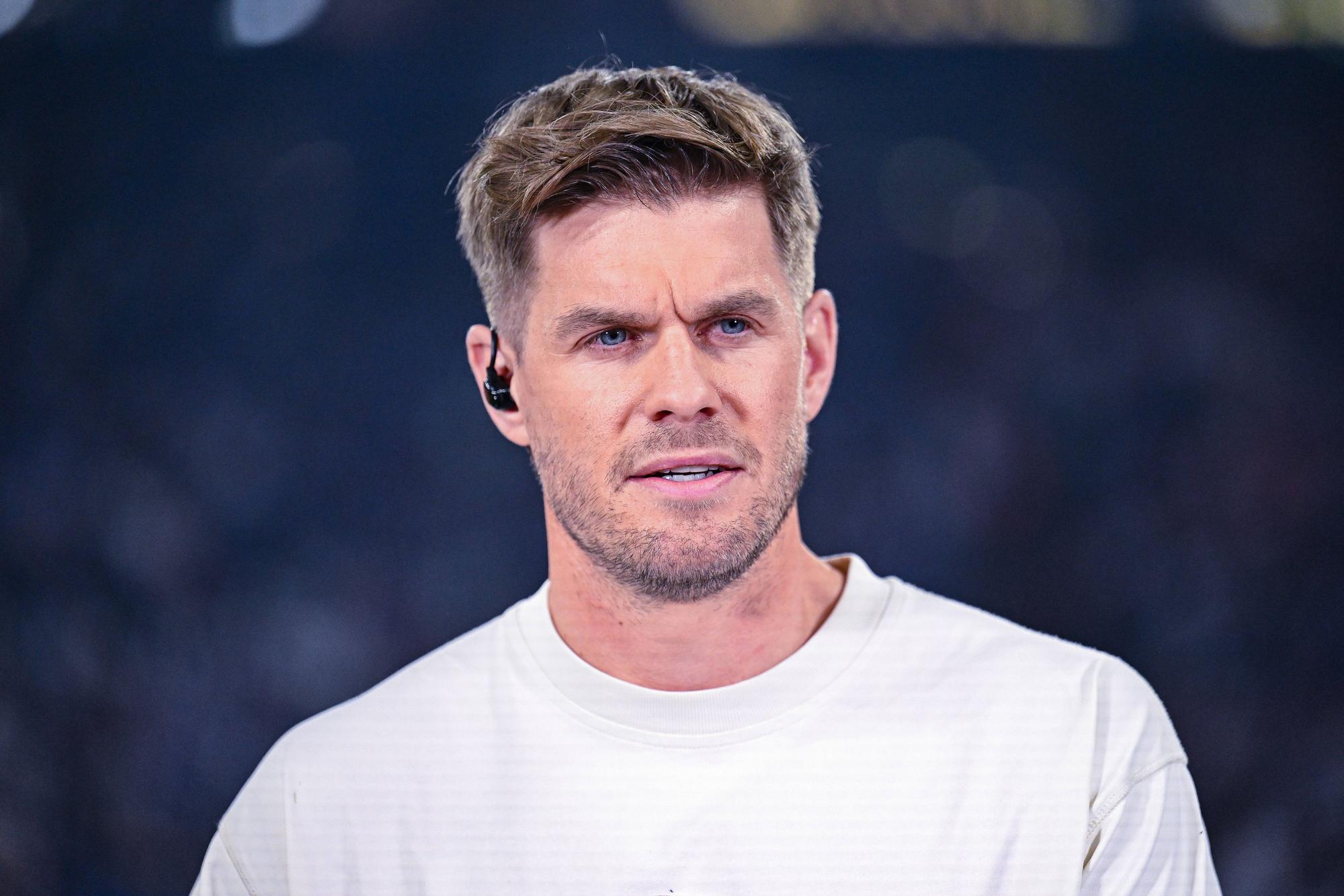 Simon Terodde als Experte im Stadion.