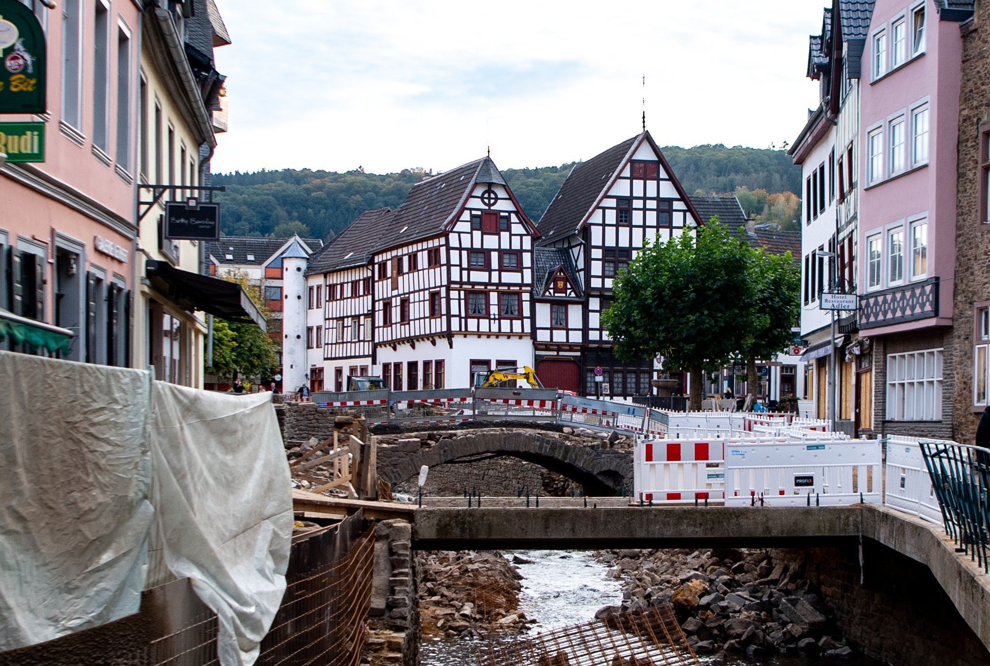 Archivbild vom 18.10.2021: 100 Tage nach der Flut in Bad Münstereifel.