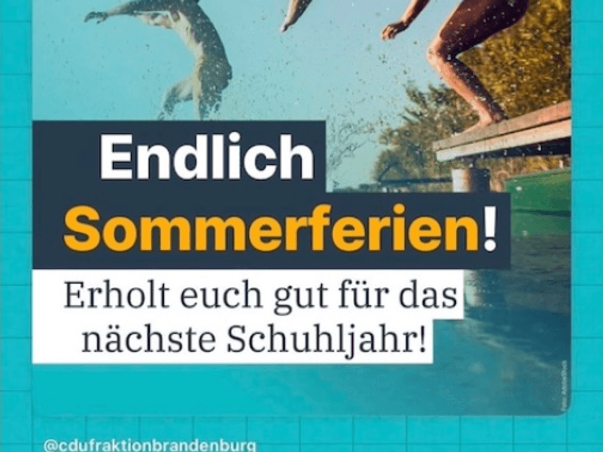 Ein „h” zu viel: Die CDU Brandenburg hat diesen Post in den sozialen Medien geteilt.