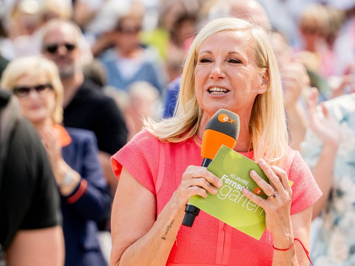 Andrea Kiewel moderiert seit 2000 den „ZDF-Fernsehgarten“. (Bild: ZDF / Maximilian von Lachner)